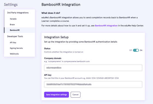 bamboohr integration